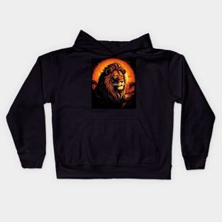 Lion Sunset Kids Hoodie